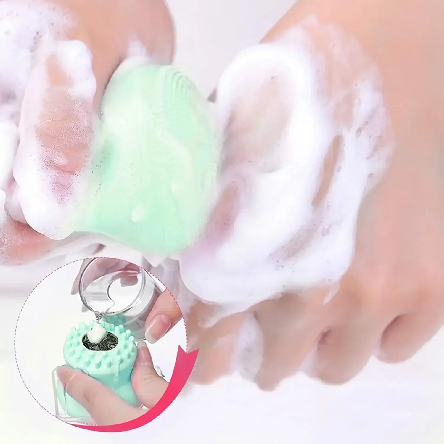 Mode exfoliërende gezichtsreinigingsborstel