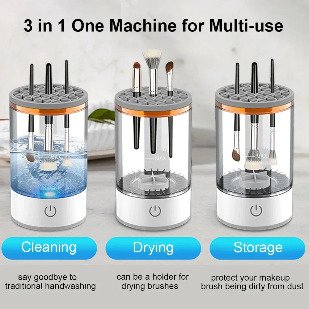 USB elektrische 3-in-1 make-upborstelreiniger