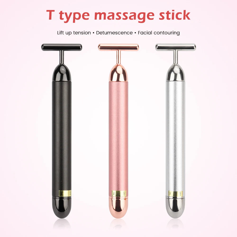 Gouden vibrerende roller gezichtsmassager