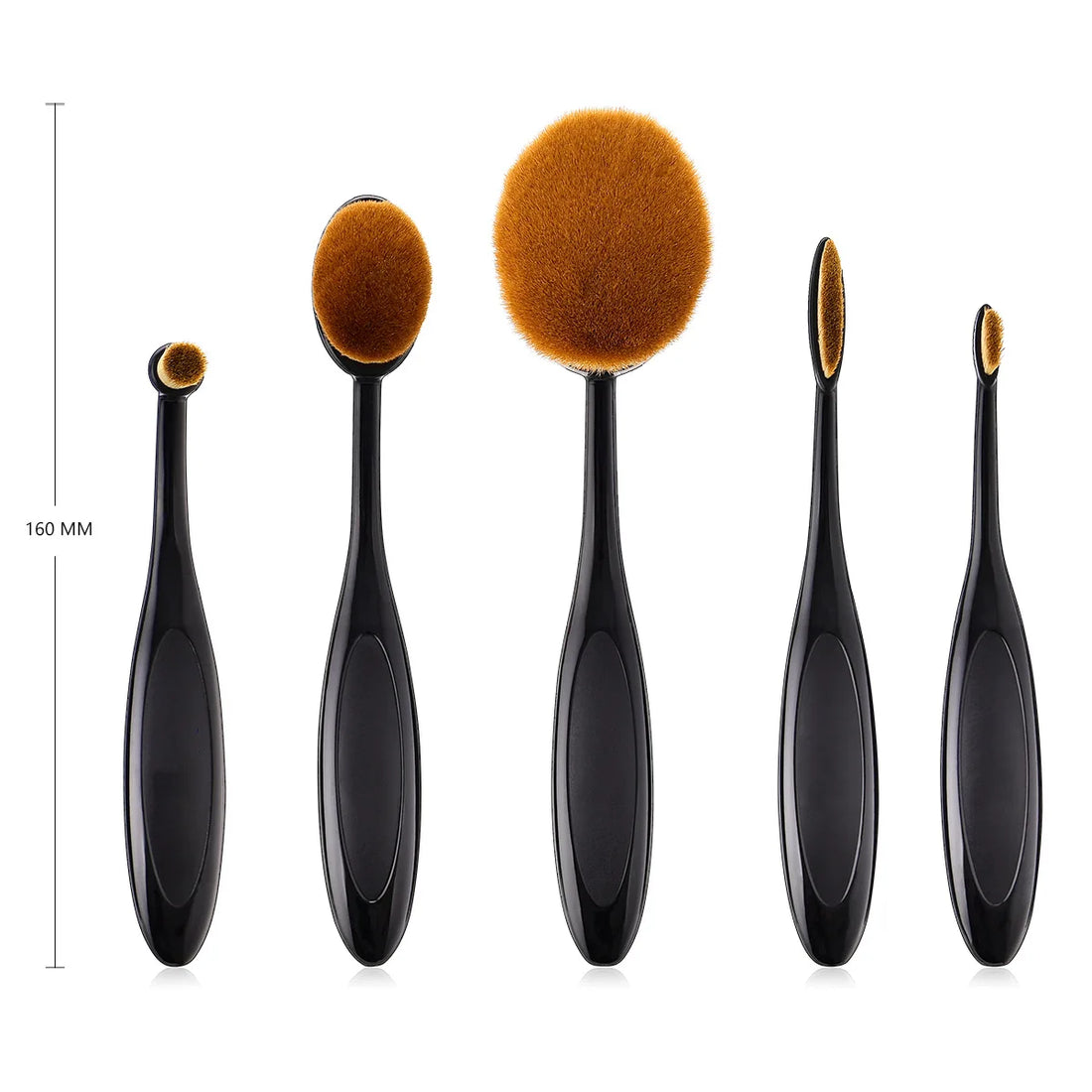 Ovale nylon make-upborstel